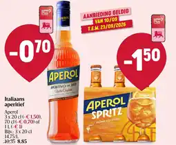 Delhaize Italiaans aperitief Aperol aanbieding