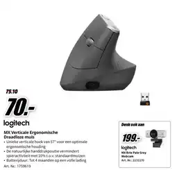 MediaMarkt mx verticale ergonomische draadloze muis aanbieding