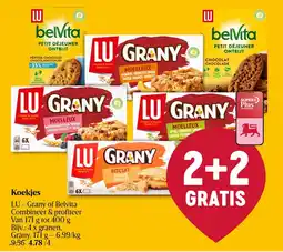 Delhaize koekjes lu - granys of belvita aanbieding