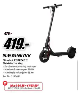 MediaMarkt SEGWAY Ninebot F2 PRO E II Elektrische step aanbieding