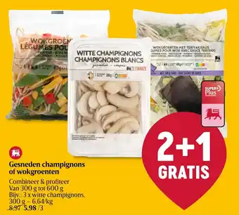 Gesneden champignons of wokgroenten