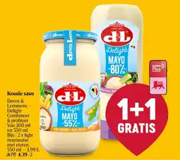 Delhaize Koude saus Devos & Lemmens - Delight aanbieding