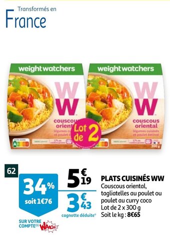 Plats Cuisines WW