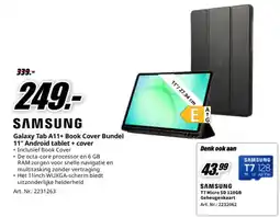 MediaMarkt samsung galaxy tab a11 book cover bundel aanbieding