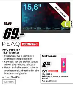 MediaMarkt Pmo p150-ffk 15.6" monitor aanbieding