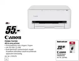 MediaMarkt Canon PIXMA TS4150i All-in-one printer aanbieding