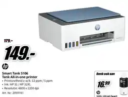 MediaMarkt Hp Smart Tank 5106 Tank All-in-one printer aanbieding