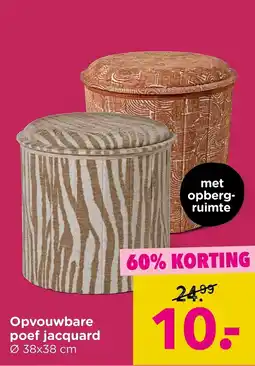 Xenos Opvouwbare poef jacquard aanbieding