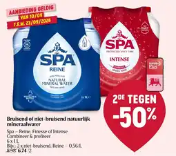Delhaize Bruisend of niet-bruisend natuurlijk mineraalwater aanbieding