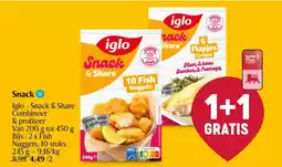 Delhaize Iglo Snack & Share Fish Nuggets aanbieding