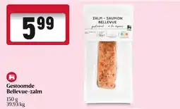 Delhaize Gestoomde Bellevue-zalm aanbieding
