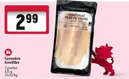 Delhaize Gerookte forelfilet aanbieding