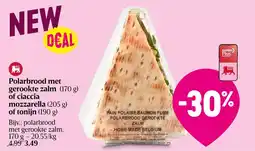 Delhaize Polarbrood met gerookte zalm aanbieding