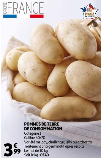 Auchan Pommes De Terre De Consommation aanbieding