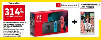 Auchan La Console Nintendo Switch + Le Jeu Grand Theft Auto: The Trilogy Sur Switch aanbieding