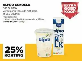 Jumbo Alpro not milk drink plantaardig vol aanbieding