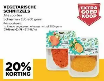 Jumbo Jumbo vegetarische kaasschnitzel aanbieding