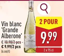 ALDI Vin blanc 'Grande Alberone' aanbieding