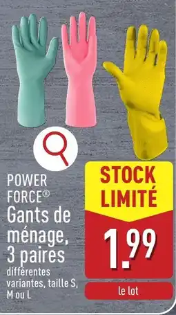 ALDI Power Force Gants De Ménage aanbieding