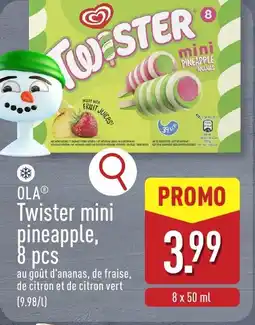 ALDI Ola Twister mini pineapple aanbieding