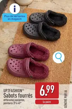 ALDI Up2fashion Sabots fourrés aanbieding