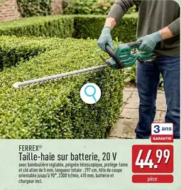 ALDI Ferrex Taille-haie sur batterie, 20 V aanbieding