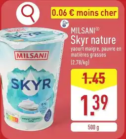 ALDI Milsani Skyr nature aanbieding