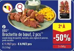 ALDI BBQ Brochette de bœuf aanbieding