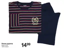 Zeeman Heren pyjama aanbieding