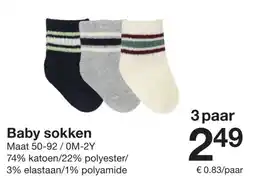 Zeeman Baby sokken aanbieding