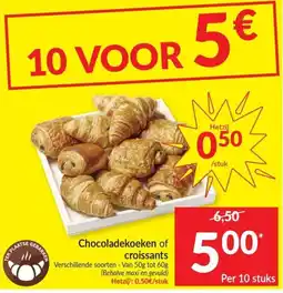 Intermarché Chocoladekoeken of croissants aanbieding