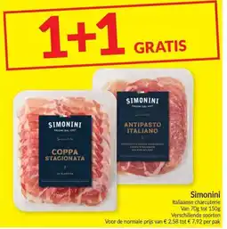 Intermarché Simonini Italiaanse charcuterie aanbieding