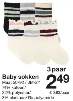 Zeeman Baby sokken aanbieding