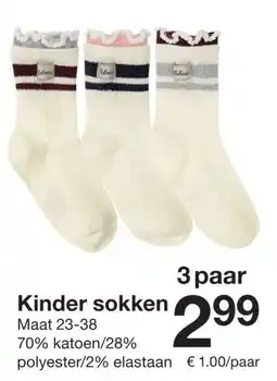 Zeeman Kinder sokken aanbieding