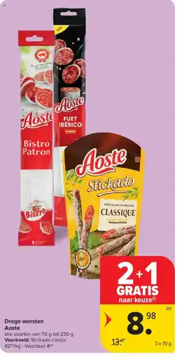 Carrefour Market Droge worsten Aoste aanbieding
