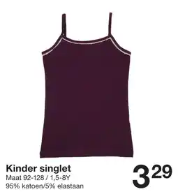 Zeeman Kinder singlet aanbieding