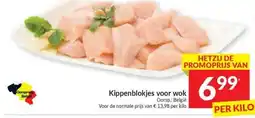Intermarché Kippenblokjes voor wok aanbieding
