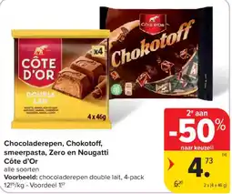 Carrefour Market chocoladerepen côte d'or aanbieding