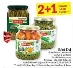 Intermarché Saint Eloi sperziebonen, erwten of erwten & wortelen aanbieding
