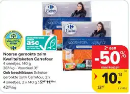 Carrefour Market Noorse gerookte zalm aanbieding