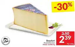 Intermarché Beaufort Rauwmelk kaas aanbieding