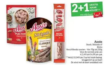 Aoste Snack, Stickado of Bistro