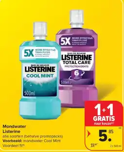 Carrefour Market Mondwater Listerine aanbieding