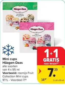Carrefour Market Mini cups Häagen-Dazs aanbieding