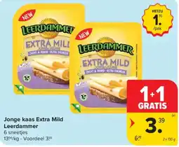 Carrefour Market Jonge kaas Extra Mild Leerdammer aanbieding