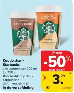 Carrefour Market Koude drank Starbucks aanbieding