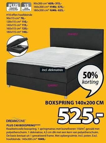Jysk Plus c40 boxspring aanbieding