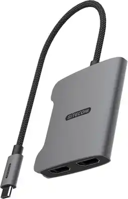 Coolblue Sitecom USB-C naar Dual HDMI Adapter aanbieding