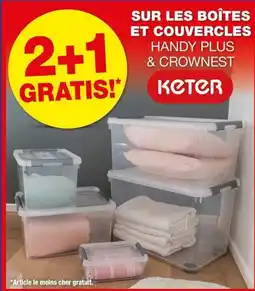 Hubo Boîtes et couvercles handy plus & crownest keter aanbieding