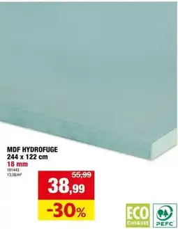 Hubo Mdf hydrofuge aanbieding